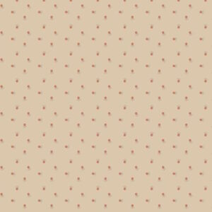 Anni Downs Appleby Farm Little Flower Tan Cotton Fabric from Devonstone