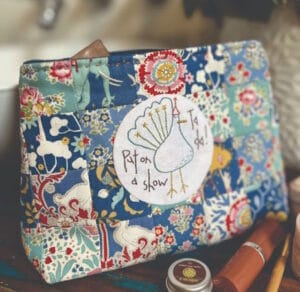 Hatched and Patched Put on a Show Makeup bag pattern by Anni Downs