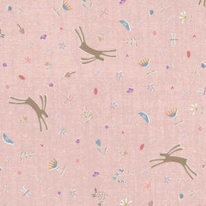 Anni Downs Slow Steady Rabbit in the Meadow Pink Devonstone