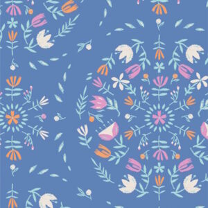 Art Gallery Fabrics Broderie Mandala Blue Cotton Fabric from The Cur8tor Artista