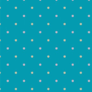 Art Gallery Fabrics Needles Bloom from The Cur8tor Artista Blue