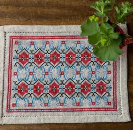 Avlea Folk Embroidery BitKit Balkan Lozenge Cross Stitch kit by Krista West