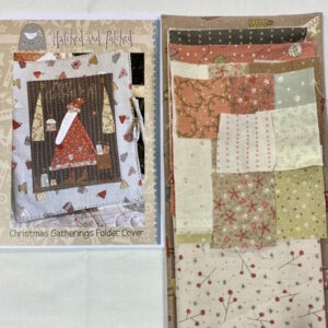 Christmas Gatherings Folder Cover fabric kit and pattern by Anni Downs of Hatched and Patched.