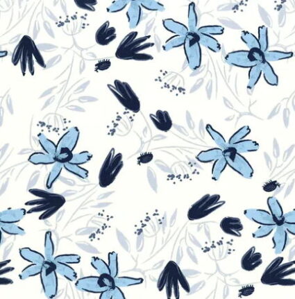 Clothworks Blue Goose Floral by Meags and Me