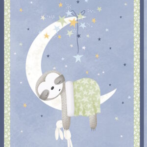 P and B Textiles Sleepy Sloth Childrens Novelty Panel