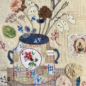 Collage and Stitch day class with Suzette Smart