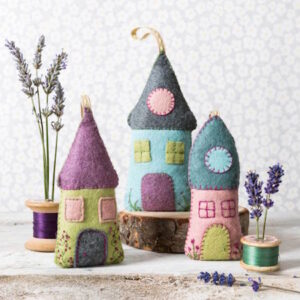 Corinne Lapierre Lavender Houses Set of 3 Felt Kit