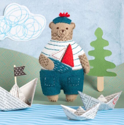 Corinne Lapierre Marcel the sailor bear felt kit