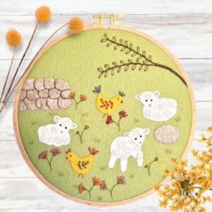 Corinne Lapierre Playing in the Meadow applique Hoop Kit