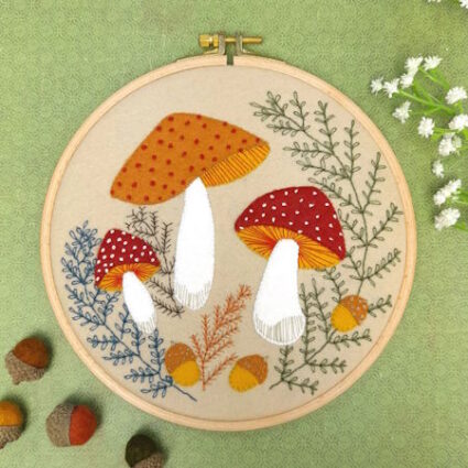 Corinne Lappierre Toadstool Applique Hoop Kit