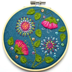 Corinne Lapierre Tropical Flowers Felt Hoop Kit