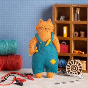 corinne Lappier Mr Cat the Mechanic felt Kit
