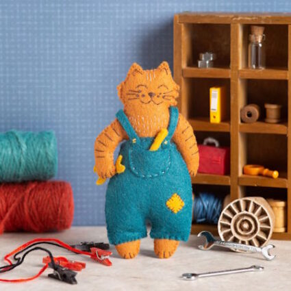 corinne Lappier Mr Cat the Mechanic felt Kit