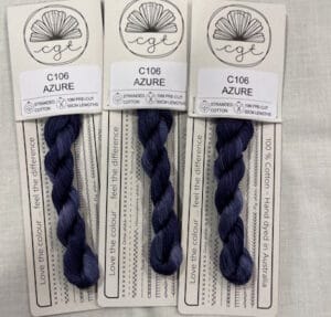 Cottage Graden Threads 6 Stranded Variegated Embroidery Floss Azure