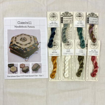 Cottage Garden Threads Clamshell Needlebook Pattern and Embroidery Threads