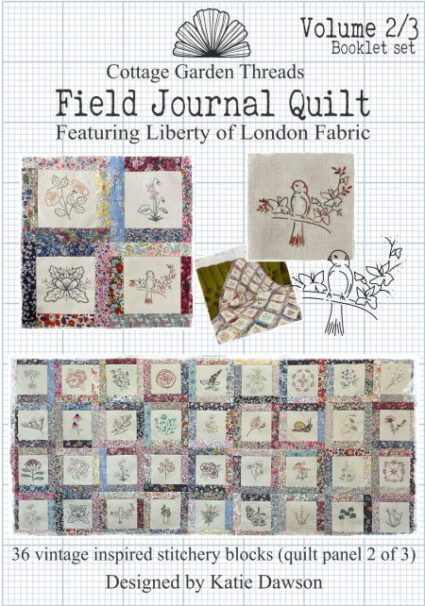 Cottage Garden Threads Field Journal Year 2 Embroidery Pattern and Transfer