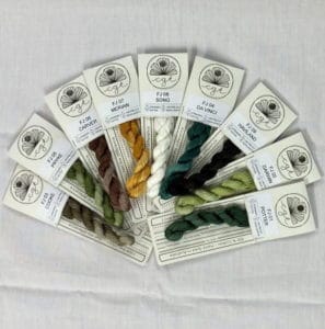 Field Journal Embroidery Threads set of 9 threads