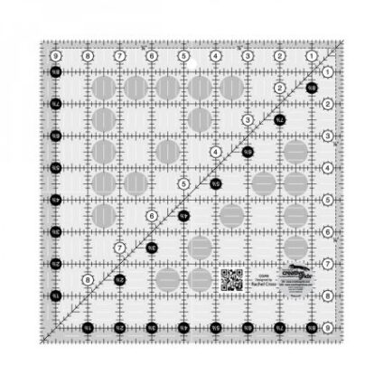 Creative Grids 9.5" x 9.5" square non slip ruler