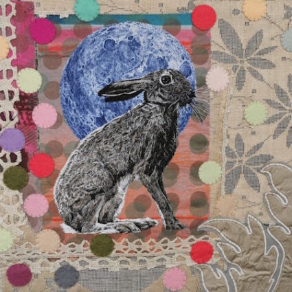 Embroidered Hare day class with Nigel Cheney