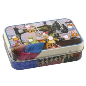 Emma Ball sewing Gnomes hinged tin