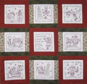 Fig n Berry Angel Wings Christmas Wall Hanging by Lisa Cantlay