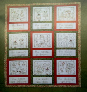 Fig n Berry Christmas Stitchery Block of the Month