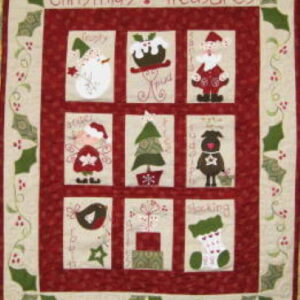 This booklet contains the pattern for the wall hanging measuring 24″ x 30″. It combines applique and stitchery on nine different blocks plus the outside border. The booklet also contains instructions for four decorations for you to make for your tree.