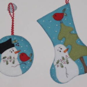 Fig n Berry Frosty Christmas Mini Stockings Pattern by Lisa Cantlay