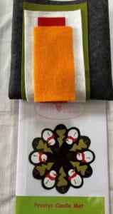 Fig N Berry Frosty Felt Candle Mat Kit