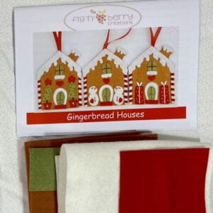 Fig n Berry Gingerbread Houses Christmas decorations Fabric and Pattern