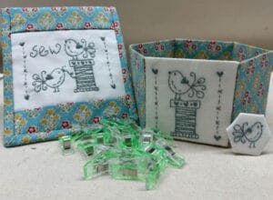 Fig n Berry Little Bobbin Sewing Kit Pattern, Zippered Pouch, needle keeper and Storage bucket pattern