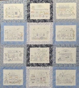 Fig n Berry Little Village Embroidered Block of the Month Patterns
