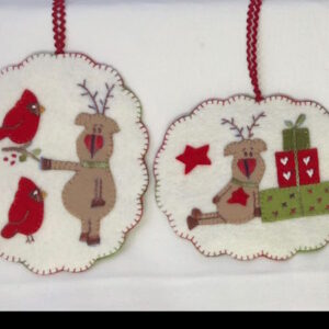 Fig N Berry Rudolph Christmas Felt Ornament Pattern