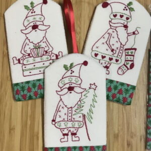 Fig n Berry Santa Christmas Ornaments embroidery Pattern