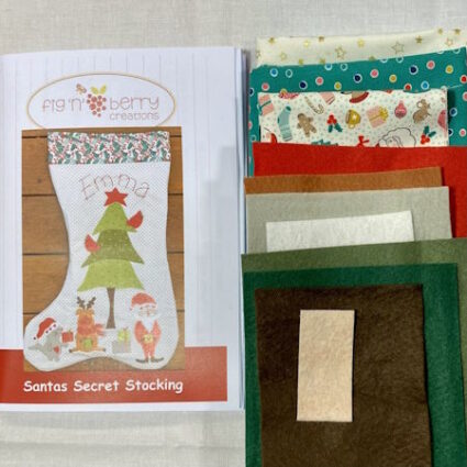 Fig n Berry Christmas Santas Secret Stocking Fabric Kit