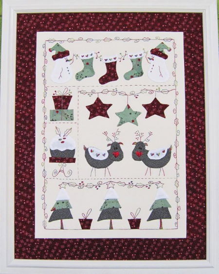 Fig n Berry String the Stockings Christmas Wall Hanging Pattern