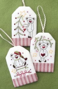 Fig n Berry Teddy Ed and Theodore Decorations pattern