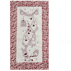 Fig n Berry The Christmas Spirit Redwork Embroidery Wall Hanging {Pattern