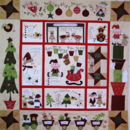 Fig n Berry The North Pole Christmas applique Quilt Pattern Set