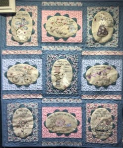 Fig n Berry The Simple Things Quilt Pattern with stitchery and Applique