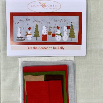 Fig n Berry Tis the Season Christmas Wall hanging pattern and fabric pack