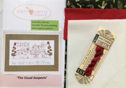 Fig n Berry the Usual Suspects Christmas Wall Hanging Kit