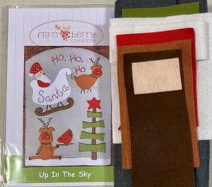 Fig n Berry Up in The Sky Christmas Felt wall hanging Kit