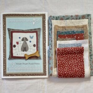 Lynette Anderson Flower Power Puppy Pillow fabric kit and pattern