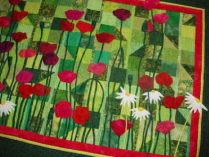 Flying Fish Tall Poppies applique Quilt pattern