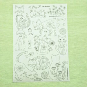 Folk Cats Stick and Stitch Transfer sheets by Corinne Lapierre