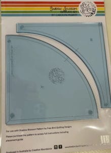 Free Bird Quilting Designs Shadow Blossom Acrylic Templates by Carolyn Murfitt