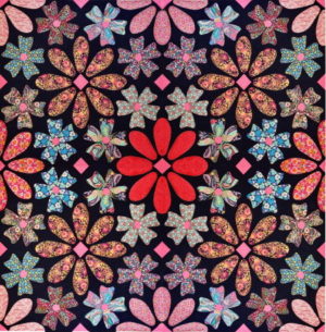 Free Bird Quilting Designs Wild Spring Applique Flower Quilt pattern by Carolyn Murfitt