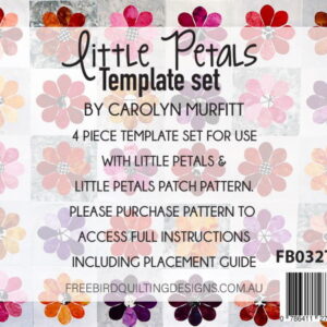 Free Bird Quilting Acrylic Templates for Little petals Quilt