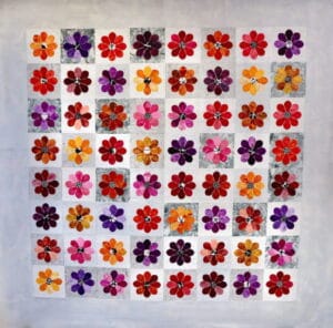 Free Bird Quilting Little Petals Quilt Pattern comes in for different sizes